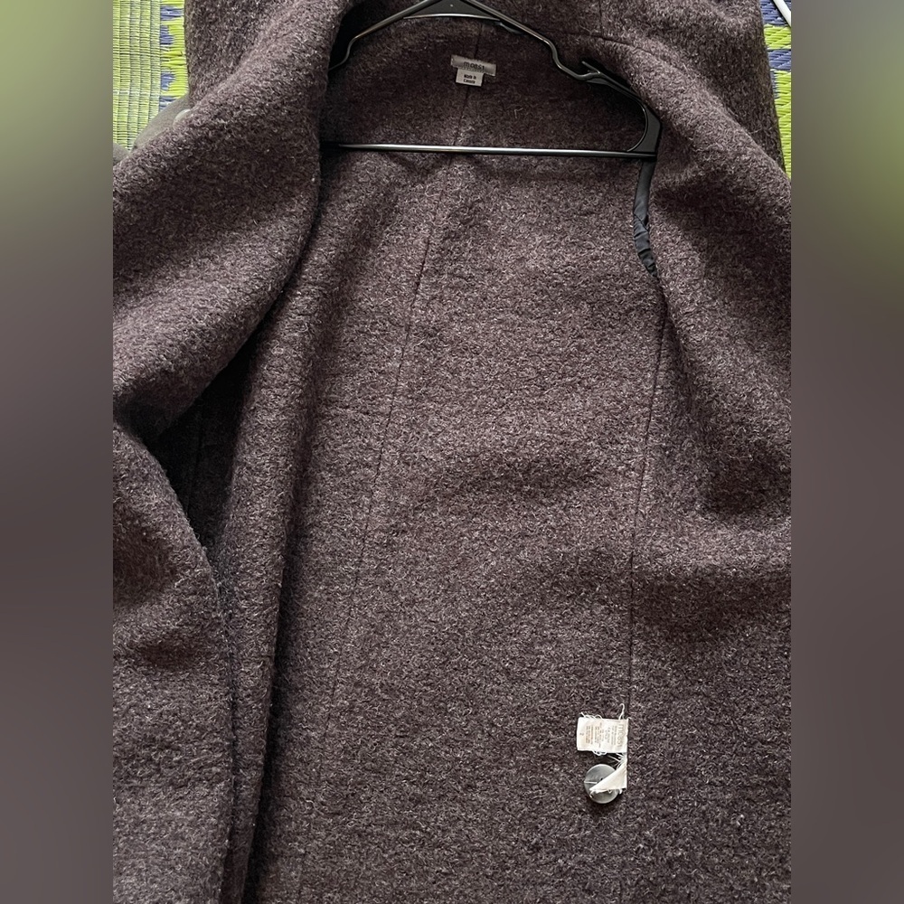 M0851 WOOL DUFFEL HOODED COAT SIZE 2 Gray/ Green Made In Canada - Picture 8 of 16